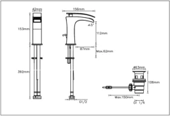 GoodHome Kellan Basin Mono Mixer Tap -Crystal Bathware goodhome kellan basin mono mixer tap5059340214252 01t bq