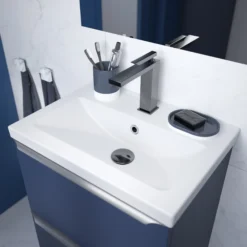 GoodHome Kolima Chrome Medium Square Deck-mounted Manual Basin Mono Mixer Tap -Crystal Bathware goodhome kolima chrome medium square deck mounted manual basin mono mixer tap5059340391861 01i