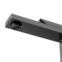 GoodHome Kolima Titanium Tall Square Deck-mounted Manual Sink Or Worktop Mono Mixer Tap -Crystal Bathware goodhome kolima titanium tall square deck mounted manual sink or worktop mono mixer tap5059340582443 36c