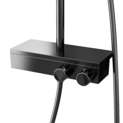 GoodHome Kolima Titanium Thermostatic Multi Head Shower -Crystal Bathware goodhome kolima titanium thermostatic multi head shower5059340162362 37c