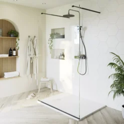 GoodHome Kolima Titanium Thermostatic Multi Head Shower -Crystal Bathware goodhome kolima titanium thermostatic multi head shower5063022042101 01i