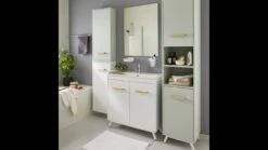 GoodHome LADOGA Matt WHITE Double Wall-mounted Bathroom Cabinet (H)81cm (W)6cm 13 GoodHome LADOGA Matt WHITE Double Wall-mounted Bathroom Cabinet (H)81cm (W)6cm -Crystal Bathware goodhome ladoga matt white double wall mounted bathroom cabinet h 81cm w 6cm3663602298120 LCL EN BQ
