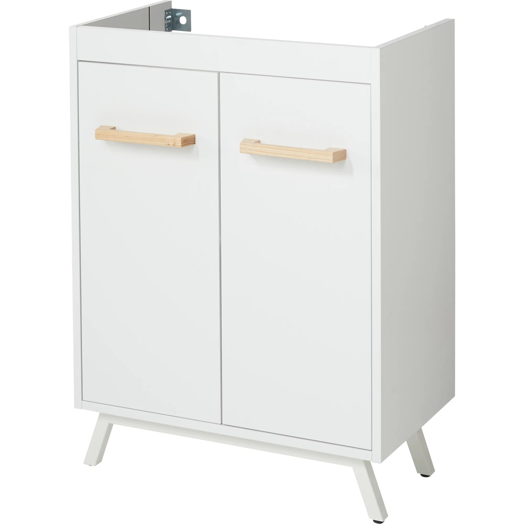 GoodHome LADOGA Matt WHITE Double Wall-mounted Bathroom Cabinet (H)81cm (W)6cm 3 GoodHome LADOGA Matt WHITE Double Wall-mounted Bathroom Cabinet (H)81cm (W)6cm