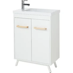 GoodHome LADOGA Matt WHITE Double Wall-mounted Bathroom Cabinet (H)81cm (W)6cm 15 GoodHome LADOGA Matt WHITE Double Wall-mounted Bathroom Cabinet (H)81cm (W)6cm -Crystal Bathware goodhome ladoga matt white double wall mounted bathroom cabinet h 81cm w 6cm3663602527268 03bq