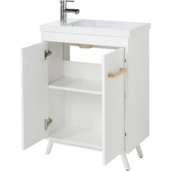 GoodHome LADOGA Matt WHITE Double Wall-mounted Bathroom Cabinet (H)81cm (W)6cm 16 GoodHome LADOGA Matt WHITE Double Wall-mounted Bathroom Cabinet (H)81cm (W)6cm -Crystal Bathware goodhome ladoga matt white double wall mounted bathroom cabinet h 81cm w 6cm3663602527268 04bq