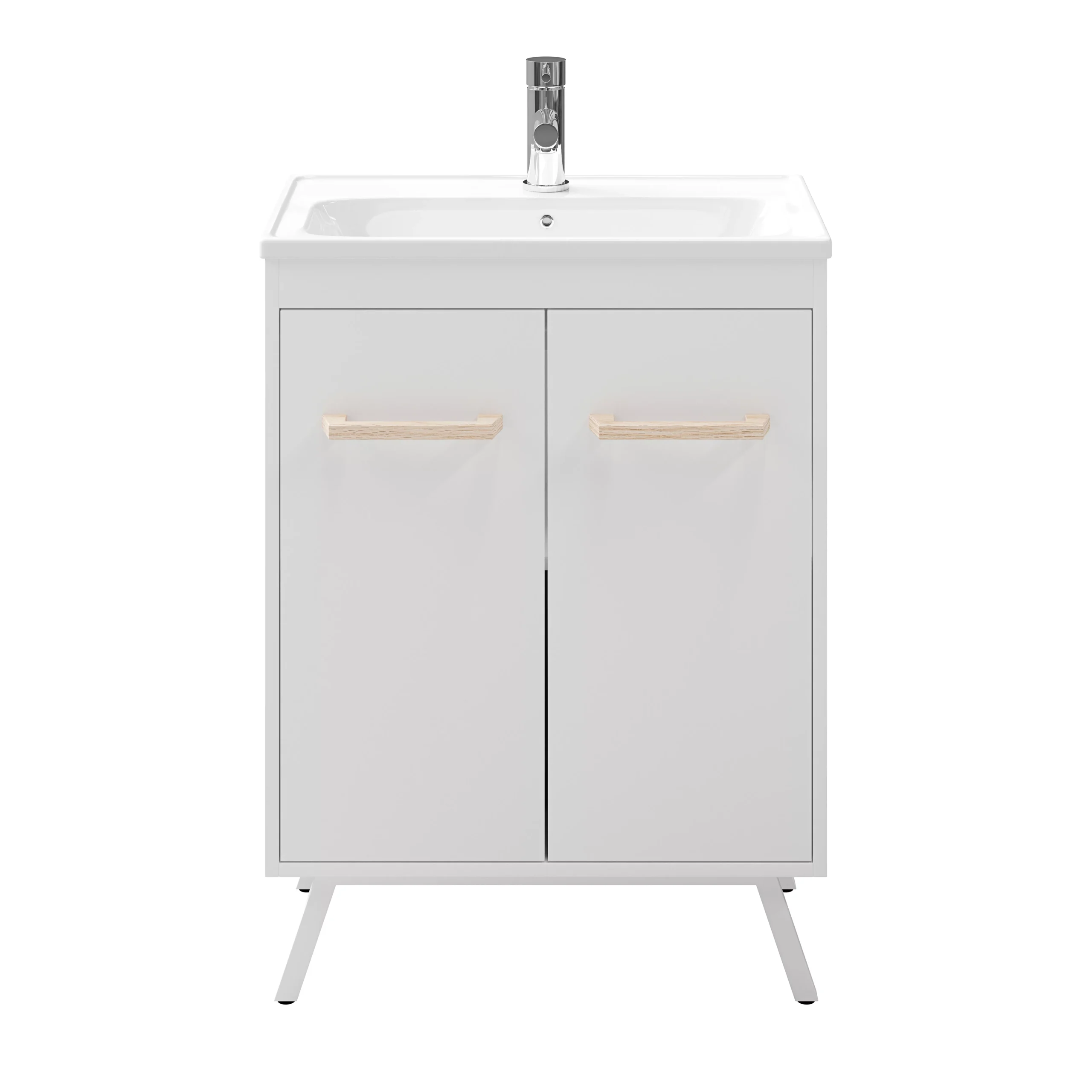 GoodHome LADOGA Matt WHITE Double Wall-mounted Bathroom Cabinet (H)81cm (W)6cm 8 GoodHome LADOGA Matt WHITE Double Wall-mounted Bathroom Cabinet (H)81cm (W)6cm - Image 6