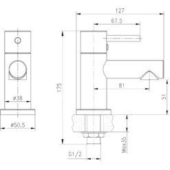 GoodHome Lazu Contemporary Basin Pillar Tap 10 GoodHome Lazu Contemporary Basin Pillar Tap -Crystal Bathware goodhome lazu contemporary basin pillar tap3663602662389 04bq