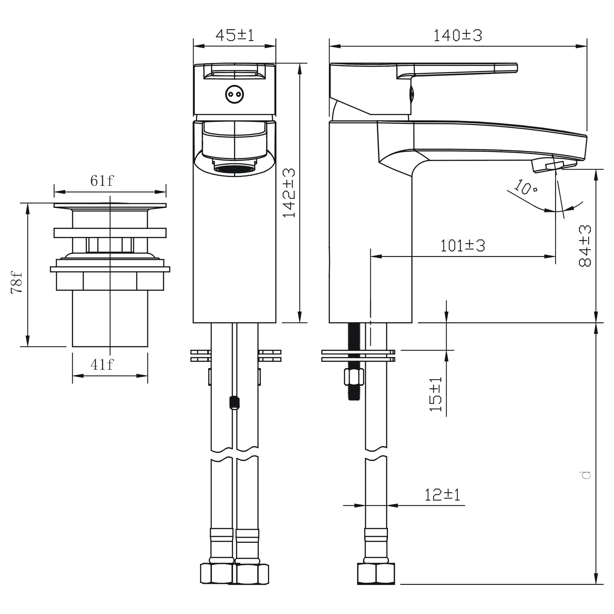 GoodHome Lecci Basin Mono Mixer Tap 7 GoodHome Lecci Basin Mono Mixer Tap - Image 5