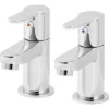 GoodHome Lecci Contemporary Basin Pillar Tap -Crystal Bathware goodhome lecci contemporary basin pillar tap3663602662617 01bq