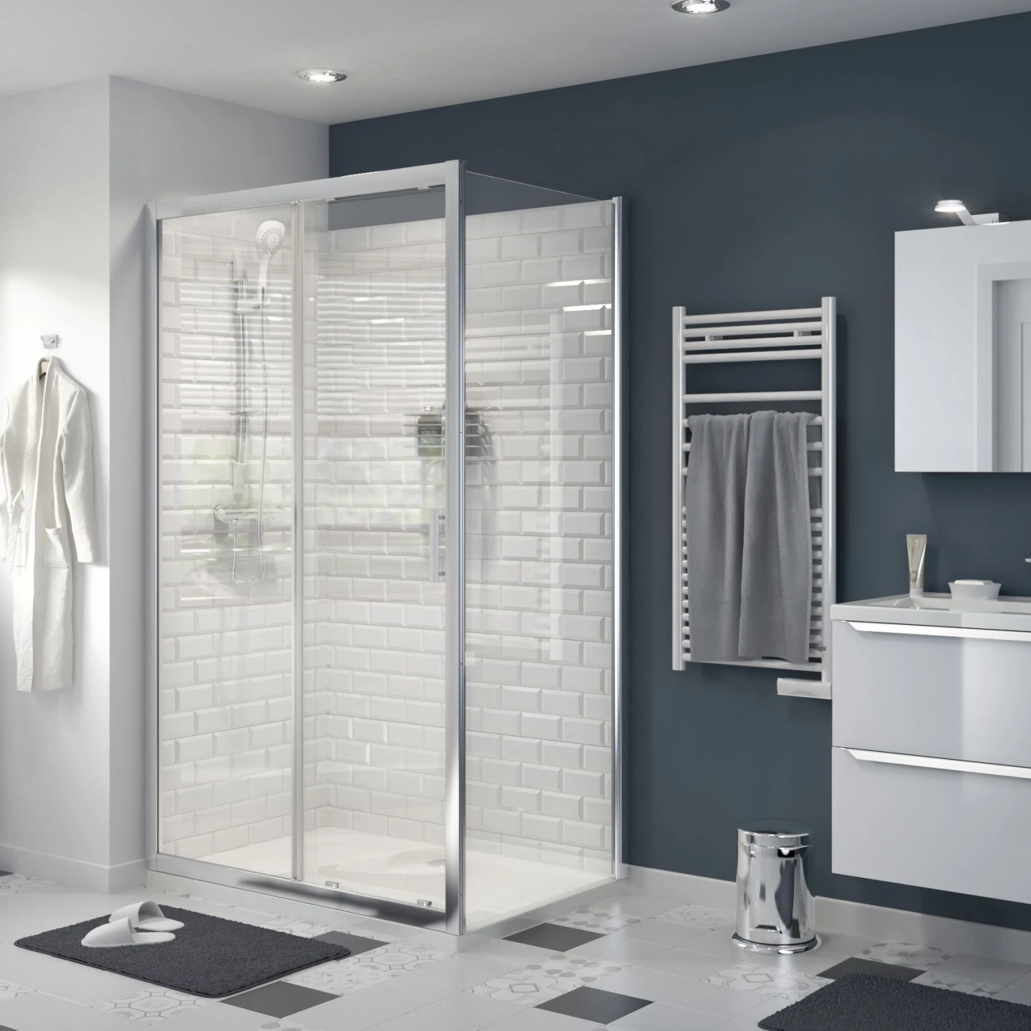 GoodHome Limski Rectangular Shower Tray (L)800mm (W)1200mm (H)28mm 8 GoodHome Limski Rectangular Shower Tray (L)800mm (W)1200mm (H)28mm - Image 6