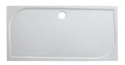 GoodHome Limski White Rectangular Shower Tray (L)160cm (W)70cm (H)2.8cm