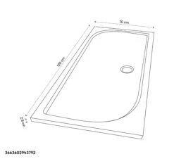 GoodHome Limsky Rectangular Shower Tray (L)700mm (W)1200mm (H)28mm 13 GoodHome Limsky Rectangular Shower Tray (L)700mm (W)1200mm (H)28mm -Crystal Bathware goodhome limsky rectangular shower tray l 700mm w 1200mm h 28mm3663602943792 01t