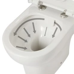 GoodHome Malo White Close-coupled Toilet Set With Soft Close Seat -Crystal Bathware goodhome malo white close coupled toilet set with soft close seat5059340223414 39c