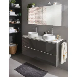 GoodHome Marloes Gloss White Chipboard Bathroom Worktop 2.8cm X 45.2cm X 120cm 11 GoodHome Marloes Gloss White Chipboard Bathroom Worktop 2.8cm X 45.2cm X 120cm -Crystal Bathware goodhome marloes gloss white chipboard bathroom worktop 2 8cm x 45 2cm x 120cm5059340018805 20i