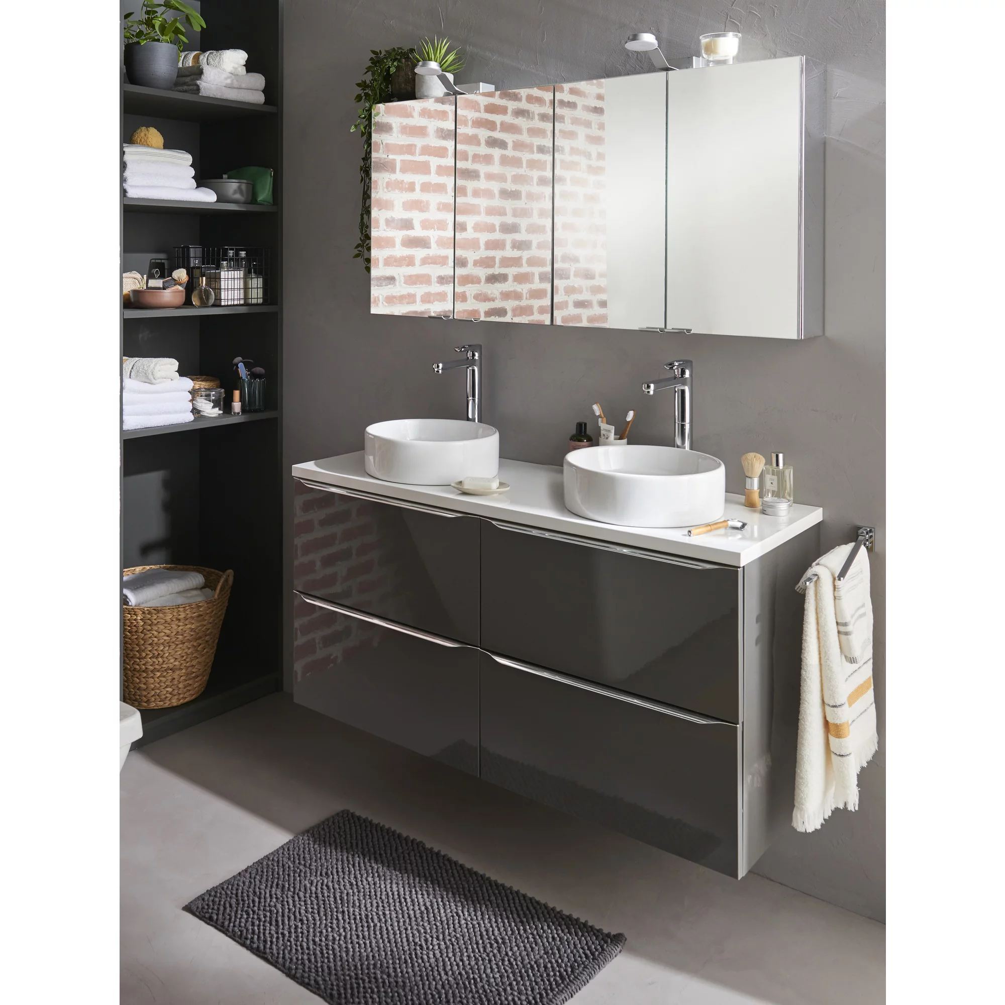 GoodHome Marloes Gloss White Chipboard Bathroom Worktop 2.8cm X 45.2cm X 120cm 7 GoodHome Marloes Gloss White Chipboard Bathroom Worktop 2.8cm X 45.2cm X 120cm - Image 5