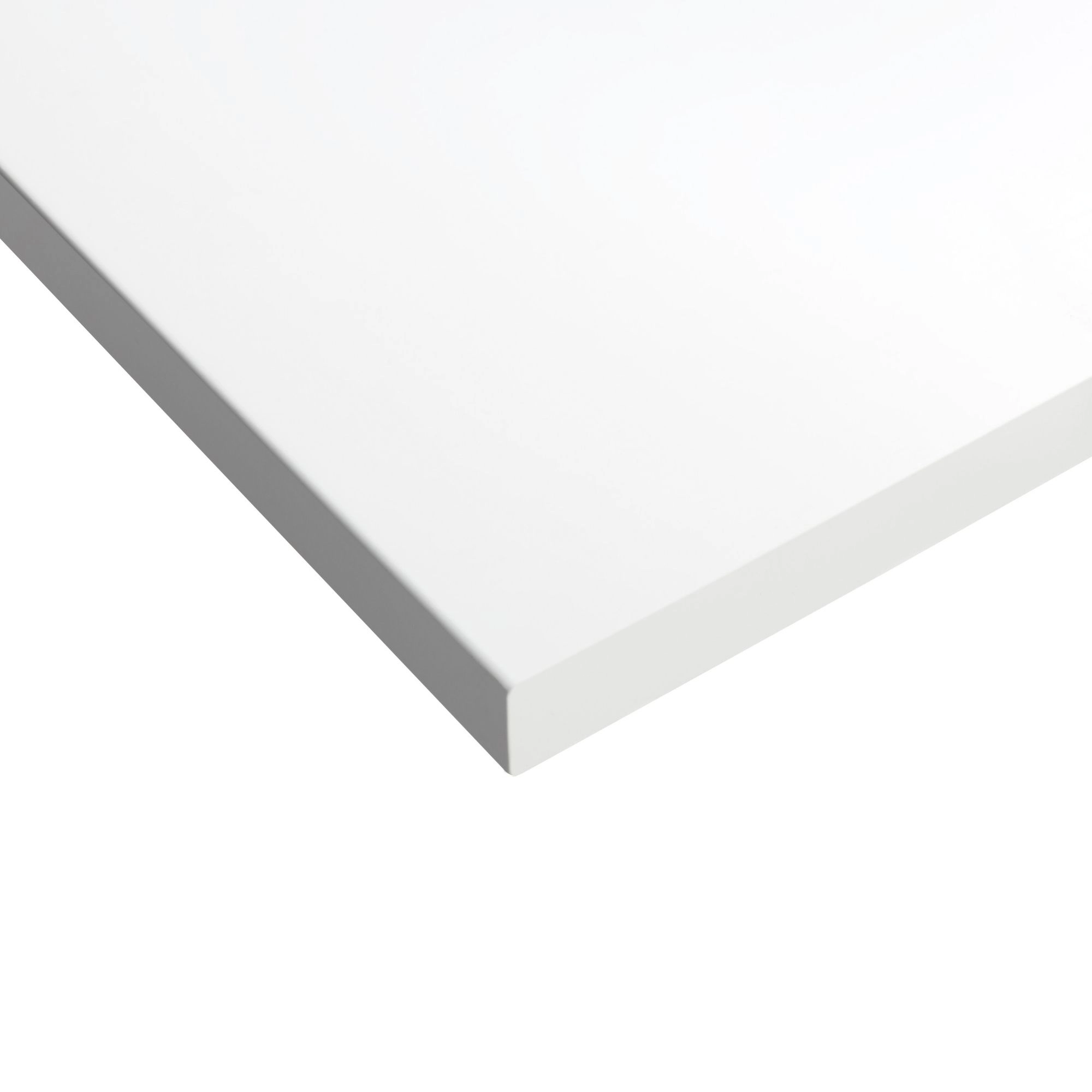 GoodHome Marloes Gloss White Chipboard Bathroom Worktop 2.8cm X 45.2cm X 60cm 4 GoodHome Marloes Gloss White Chipboard Bathroom Worktop 2.8cm X 45.2cm X 60cm - Image 2