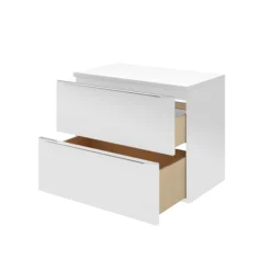 GoodHome Marloes Gloss White Chipboard Bathroom Worktop 2.8cm X 45.2cm X 80cm -Crystal Bathware goodhome marloes gloss white chipboard bathroom worktop 2 8cm x 45 2cm x 80cm3663602932826 52c