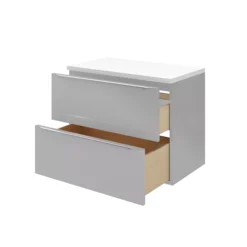GoodHome Marloes Gloss White Chipboard Bathroom Worktop 2.8cm X 45.2cm X 80cm -Crystal Bathware goodhome marloes gloss white chipboard bathroom worktop 2 8cm x 45 2cm x 80cm3663602932833 52c