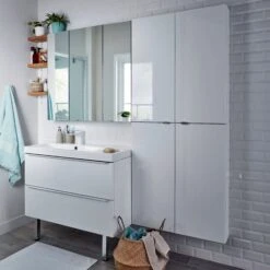 GoodHome Mila White Counter-mounted Counter Top Basin (W)100.4cm 21 GoodHome Mila White Counter-mounted Counter Top Basin (W)100.4cm -Crystal Bathware goodhome mila white counter mounted counter top basin w 100 4cm3663602933175 03bq