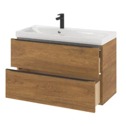 GoodHome Mila White Counter-mounted Counter Top Basin (W)100.4cm 28 GoodHome Mila White Counter-mounted Counter Top Basin (W)100.4cm -Crystal Bathware goodhome mila white counter mounted counter top basin w 100 4cm5059340393377 29c