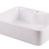 GoodHome Morfa White Rectangular Counter-mounted Counter Top Basin (W)48.5cm