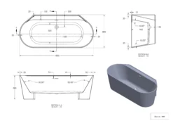 GoodHome Nakina Gloss White Acrylic Back To Wall D-shaped Double Ended Bath (L)1800mm (W)800mm -Crystal Bathware goodhome nakina gloss white acrylic back to wall d shaped double ended bath l 1800mm w 800mm5059340447735 01t