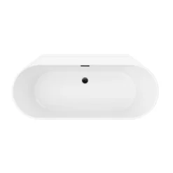 GoodHome Nakina Matt Black Acrylic Back To Wall D-shaped Double Ended Bath (L)1700mm (W)750mm 8 GoodHome Nakina Matt Black Acrylic Back To Wall D-shaped Double Ended Bath (L)1700mm (W)750mm -Crystal Bathware goodhome nakina matt black acrylic back to wall d shaped double ended bath l 1700mm w 750mm5059340340098 02c
