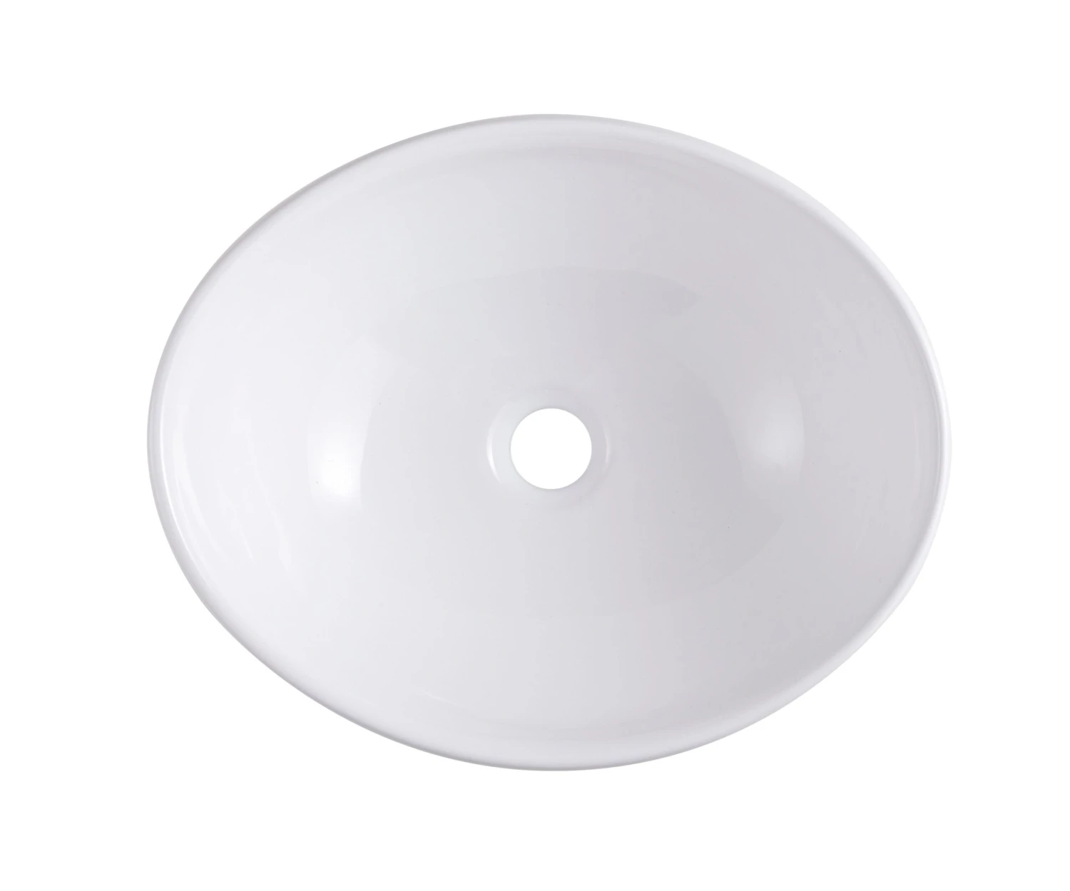 GoodHome Nessa White Oval Counter-mounted Counter Top Basin (W)40.5cm 4 GoodHome Nessa White Oval Counter-mounted Counter Top Basin (W)40.5cm - Image 2