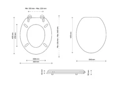 GoodHome Nicolina White Bottom Fix Standard Close Toilet Seat -Crystal Bathware goodhome nicolina white bottom fix standard close toilet seat3663602904403 01t