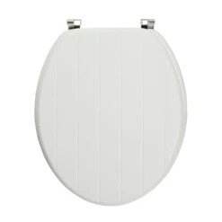 GoodHome Nicolina White Bottom Fix Standard Close Toilet Seat -Crystal Bathware goodhome nicolina white bottom fix standard close toilet seat3663602904403 03bq
