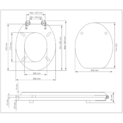 GoodHome Nicolina White Bottom Fix Standard Close Toilet Seat -Crystal Bathware goodhome nicolina white bottom fix standard close toilet seat3663602904403 06bq