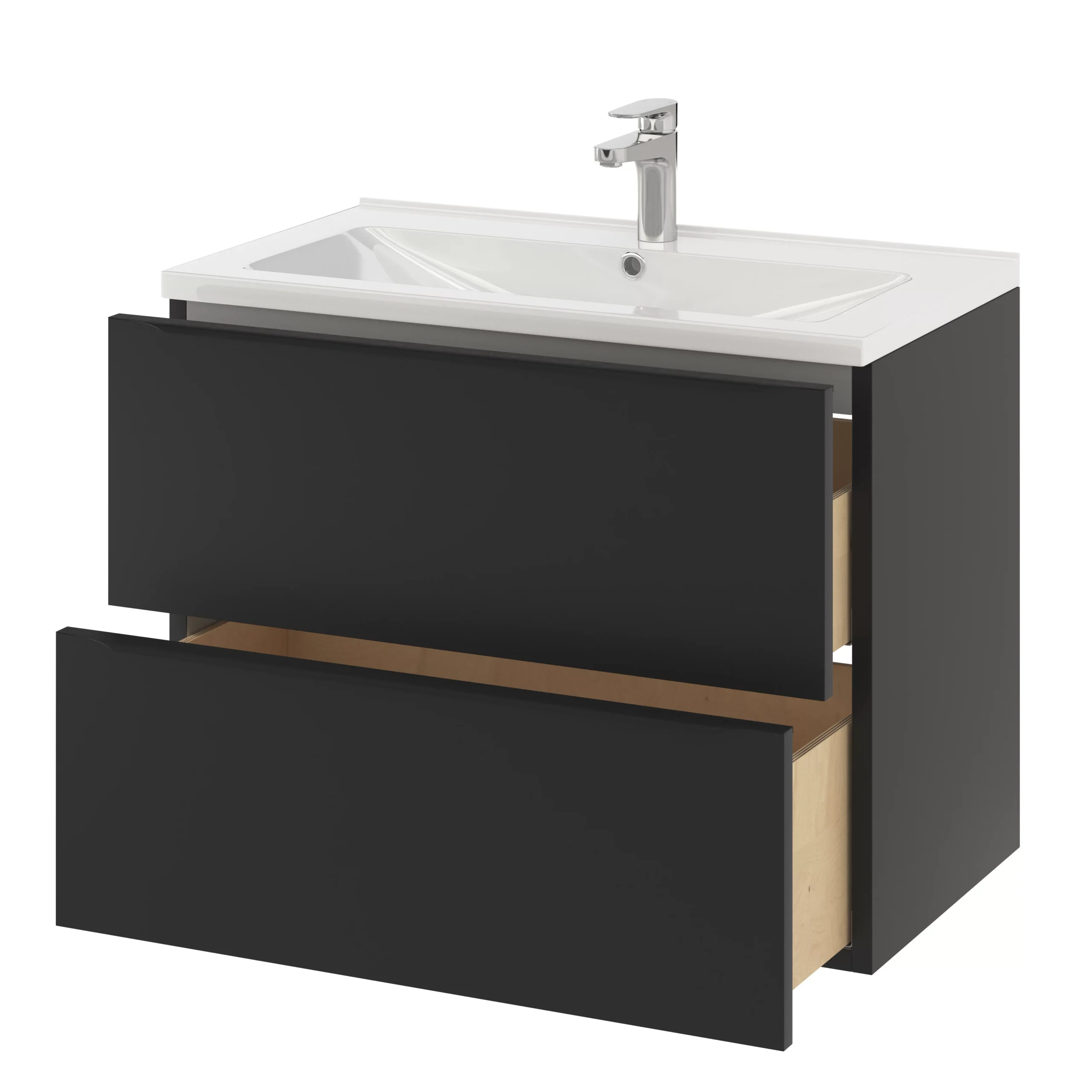 GoodHome Nira White Vanity Basin (W)80.4cm 13 GoodHome Nira White Vanity Basin (W)80.4cm - Image 11