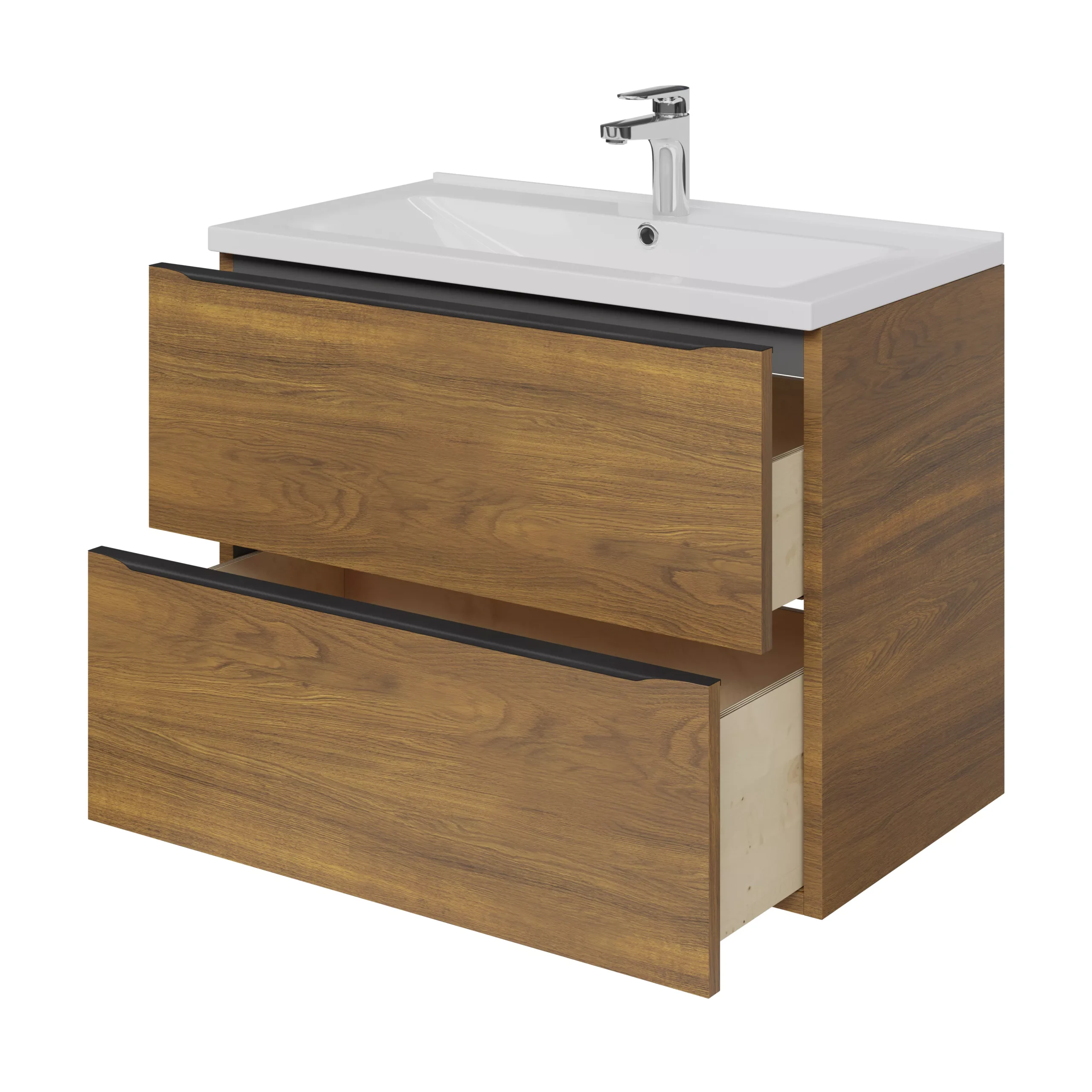 GoodHome Nira White Vanity Basin (W)80.4cm 10 GoodHome Nira White Vanity Basin (W)80.4cm - Image 8