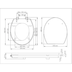GoodHome Nosara Silver Glitter Effect Bottom Fix Standard Close Toilet Seat 14 GoodHome Nosara Silver Glitter Effect Bottom Fix Standard Close Toilet Seat -Crystal Bathware goodhome nosara silver glitter effect bottom fix standard close toilet seat3663602904243 08bq