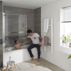 GoodHome Nubia Straight Silver Effect Frame Bath Screen, (H)150cm (W)950mm 15 GoodHome Nubia Straight Silver Effect Frame Bath Screen, (H)150cm (W)950mm -Crystal Bathware goodhome nubia straight silver effect frame bath screen h 150cm w 950mm3663602769620 09i