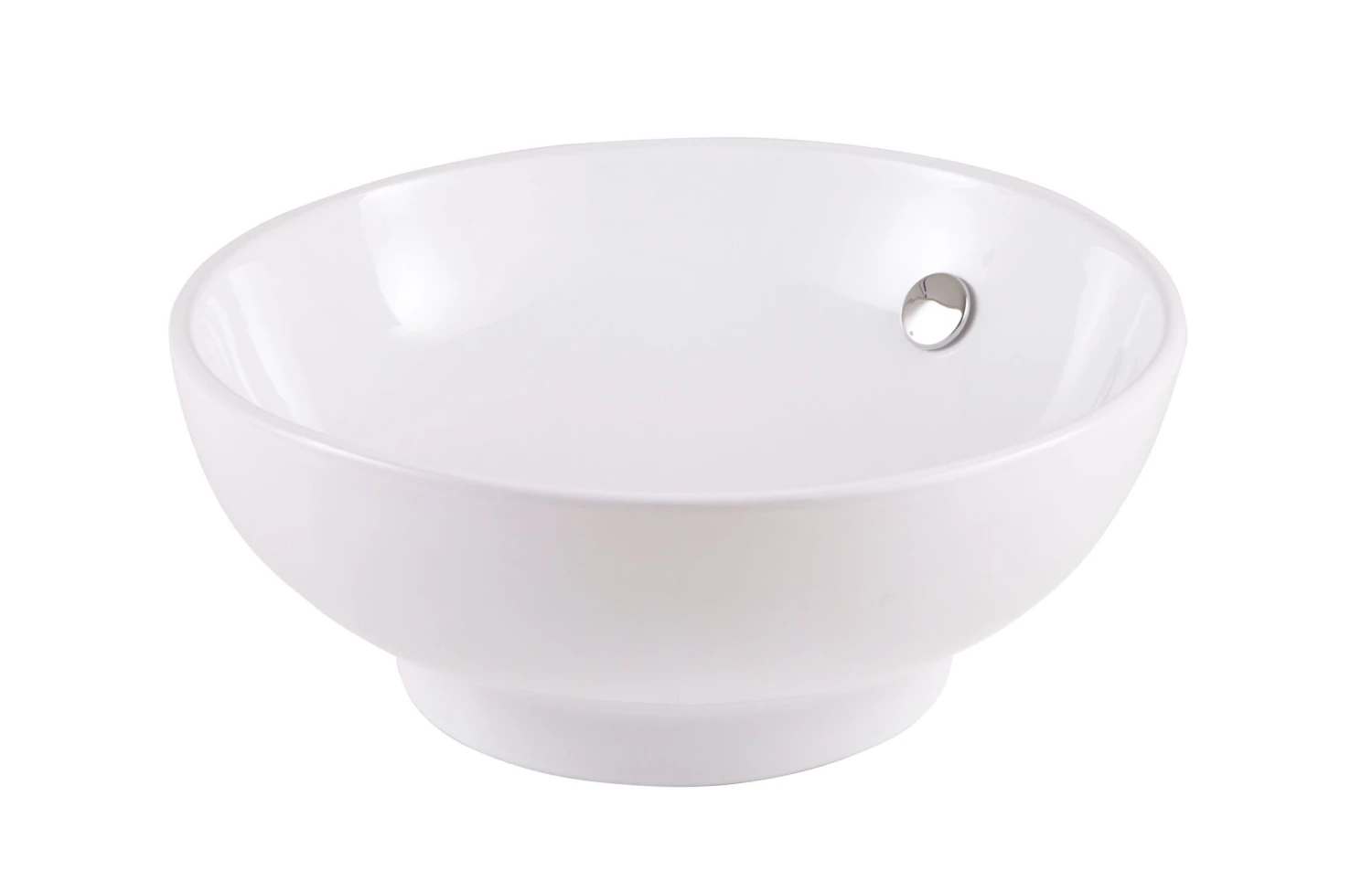 GoodHome Nura White Round Counter-mounted Counter Top Basin 3 GoodHome Nura White Round Counter-mounted Counter Top Basin