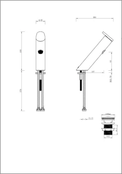 GoodHome Nyasa Medium Gloss Round Deck-mounted Manual Basin Mono Mixer Tap -Crystal Bathware goodhome nyasa medium gloss round deck mounted manual basin mono mixer tap3663602300144 01t
