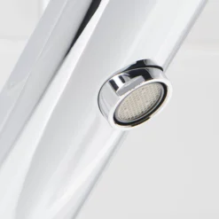 GoodHome Nyasa Medium Gloss Round Deck-mounted Manual Basin Mono Mixer Tap -Crystal Bathware goodhome nyasa medium gloss round deck mounted manual basin mono mixer tap3663602300144 36i