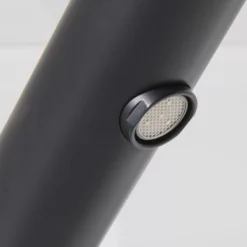 GoodHome Nyasa Medium Matt Black Round Deck-mounted Manual Basin Mono Mixer Tap -Crystal Bathware goodhome nyasa medium matt black round deck mounted manual basin mono mixer tap3663602300625 36i