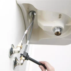 GoodHome Nyasa Medium Matt Black Round Deck-mounted Manual Basin Mono Mixer Tap -Crystal Bathware goodhome nyasa medium matt black round deck mounted manual basin mono mixer tap5059340185620 06i bq