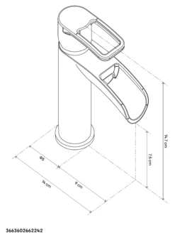 GoodHome Olmeto Basin Mono Mixer Tap -Crystal Bathware goodhome olmeto basin mono mixer tap5059340214467 01t bq