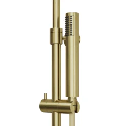 GoodHome Owens Gold Effect Thermostatic Multi Head Shower -Crystal Bathware goodhome owens gold effect thermostatic multi head shower5059340621128 38c