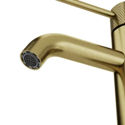 GoodHome Owens Medium Satin Gold Effect Round Deck-mounted Manual Basin Mono Mixer Tap 12 GoodHome Owens Medium Satin Gold Effect Round Deck-mounted Manual Basin Mono Mixer Tap -Crystal Bathware goodhome owens medium satin gold effect round deck mounted manual basin mono mixer tap5059340583044 36c