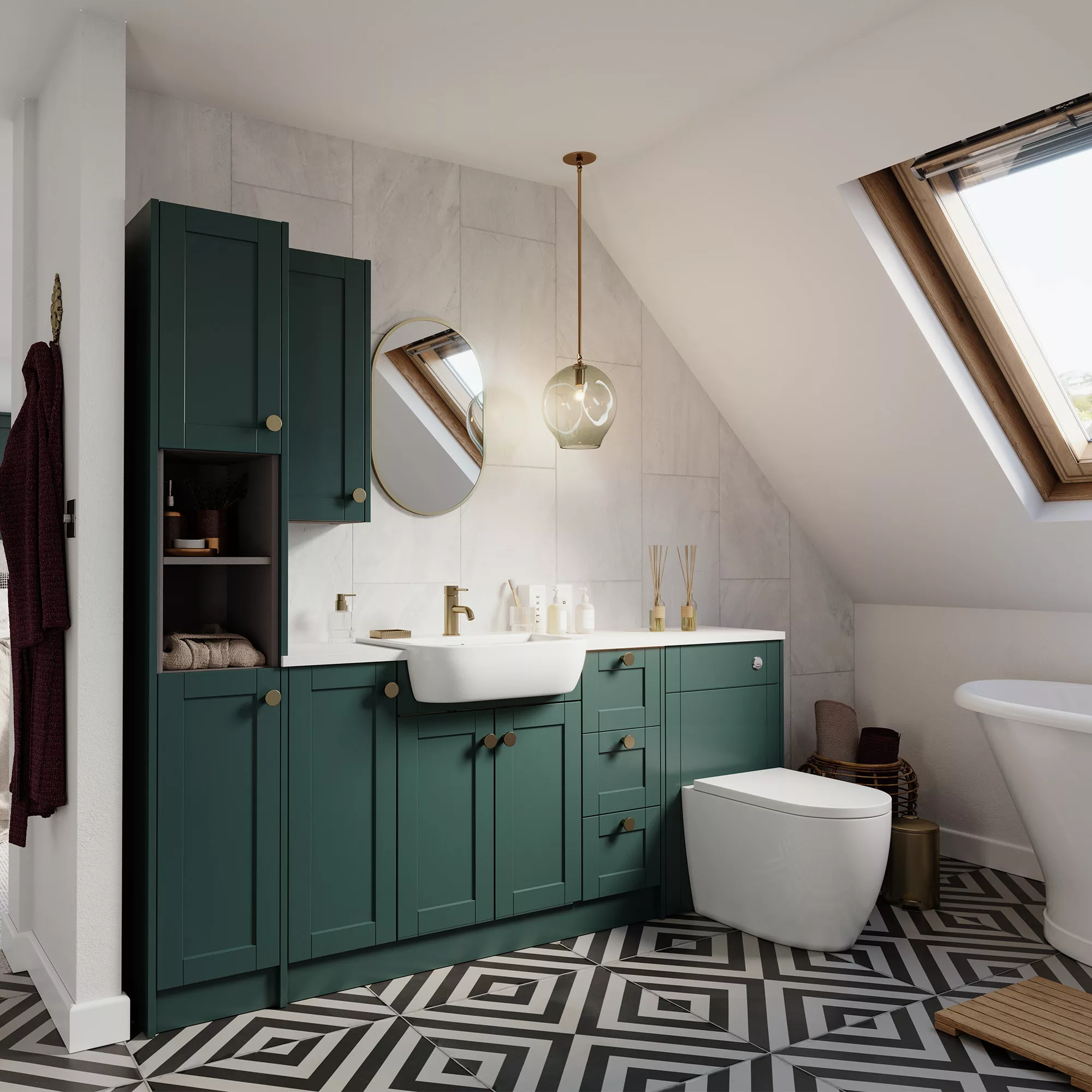 GoodHome Owens Medium Satin Gold Effect Round Deck-mounted Manual Basin Mono Mixer Tap 8 GoodHome Owens Medium Satin Gold Effect Round Deck-mounted Manual Basin Mono Mixer Tap - Image 6