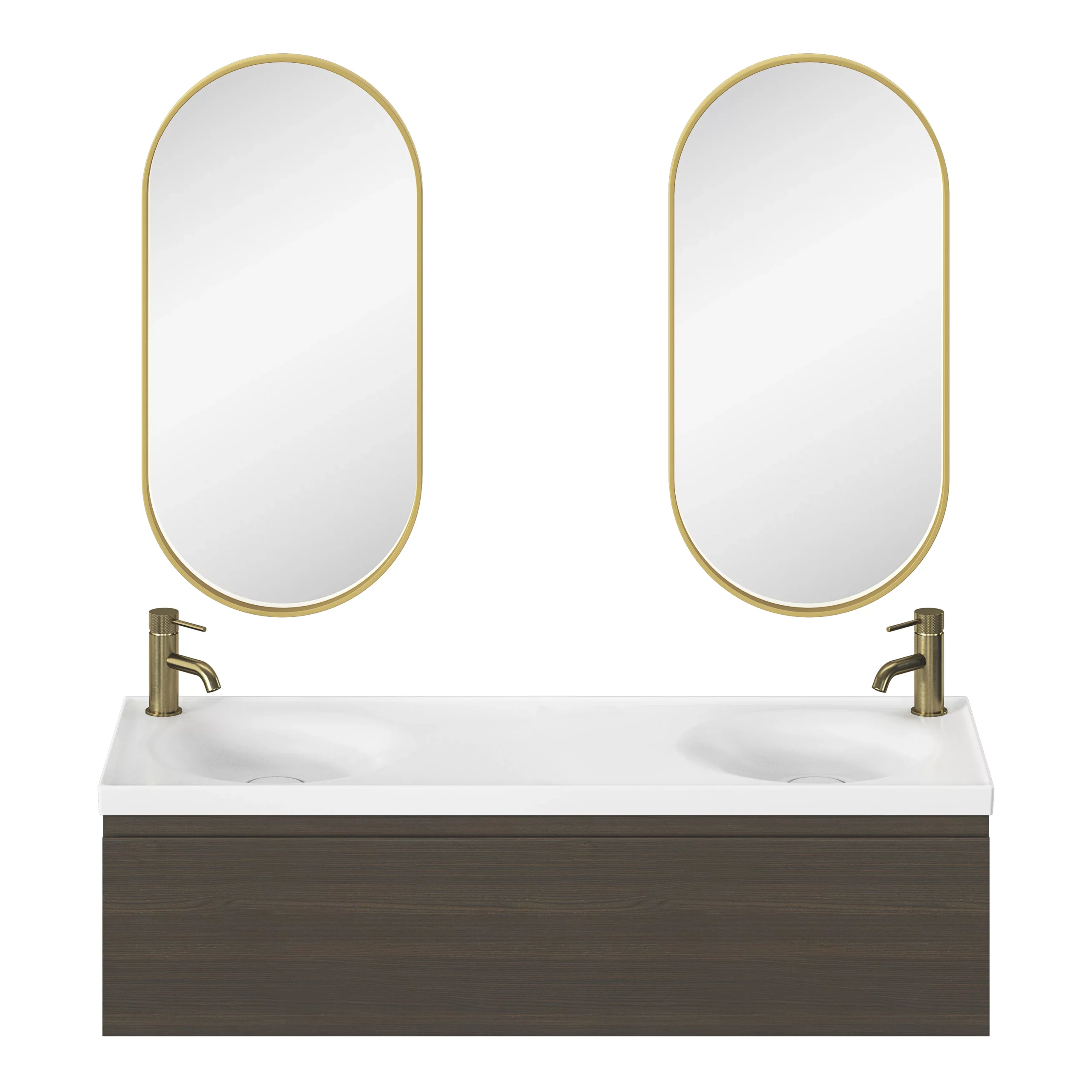 GoodHome Owens Medium Satin Gold Effect Round Deck-mounted Manual Basin Mono Mixer Tap 10 GoodHome Owens Medium Satin Gold Effect Round Deck-mounted Manual Basin Mono Mixer Tap - Image 8