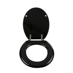 GoodHome Palmi Black Standard Close Toilet Seat -Crystal Bathware goodhome palmi black standard close toilet seat3663602961048 01bq