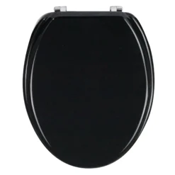 GoodHome Palmi Black Standard Close Toilet Seat -Crystal Bathware goodhome palmi black standard close toilet seat3663602961048 02c