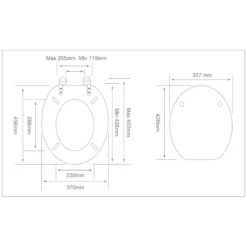 GoodHome Palmi Black Standard Close Toilet Seat -Crystal Bathware goodhome palmi black standard close toilet seat3663602961048 05bq