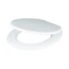 GoodHome Palmi White Round Standard Close Toilet Seat -Crystal Bathware goodhome palmi white round standard close toilet seat3663602960980 01c bq