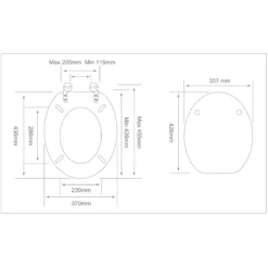 GoodHome Palmi White Round Standard Close Toilet Seat -Crystal Bathware goodhome palmi white round standard close toilet seat3663602960980 18bq